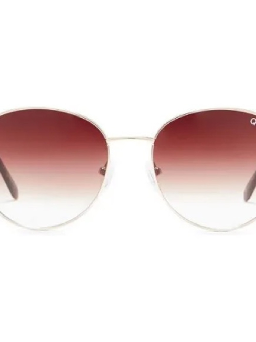 Quay Loop Me In Gradient Brown and Gold Sunglasses